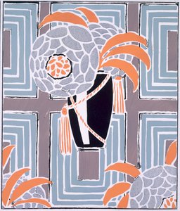 Blommor och löv, publicerad c.1925 (färg litho) av Émile Allain Séguy