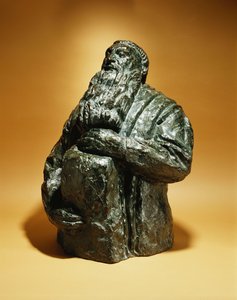 Rodin ser tillbaka; Rodin lutar sig tillbaka, 1909 av Emile Antoine Bourdelle