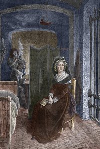 Marie Antoinette inlåst i Conciergerie-fängelset i Paris