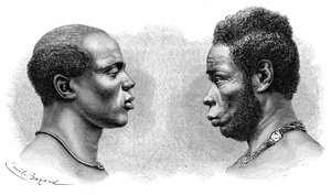 Två män från Franska Guinea, c1850-1890. av Emile Antoine Bayard