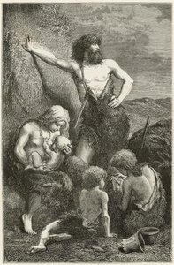 En familj på stenåldern av Emile Antoine Bayard