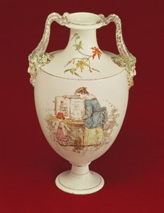Wedgwood vas, sent 1800-tal av Emile Aubert Lessore