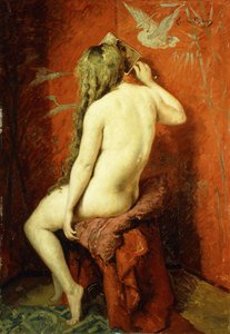 Naken bakifrån; Nu de Dos (olja på duk) av Emile Baes