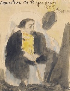 Karikatyr av Paul Gauguin, 1889 av Emile Bernard