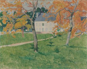 Hus bland träd- Pont-Aven av Emile Bernard