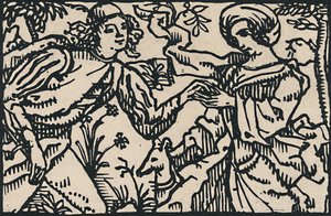 Illustration till Villons Petit Testament, 1919 av Emile Bernard