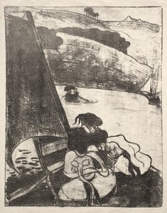 Les Bretonneries: Återkomsten från pilgrimsfärden av Emile Bernard