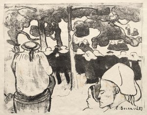 Les Bretonneries: Bröllop i Bretagne (La Noce en Bretange) av Emile Bernard
