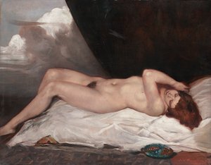 Naken med en kopp körsbär, 1933