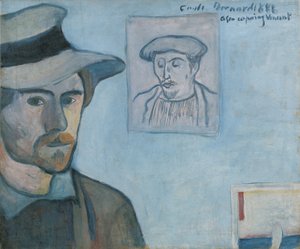 Självporträtt med porträtt av Gauguin av Emile Bernard