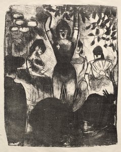 Sångare på Café-konserten av Emile Bernard