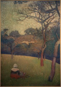 Sittande bretonsk kvinna av Emile Bernard