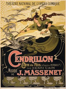 Affisch för Operan Cendrillon av Jules Massenet av Émile Bertrand