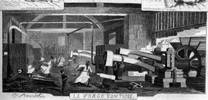Forges de la Franche Comte: invändig bild av fabriken i Rans, Jura (39)
