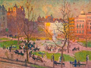 March Sunshine, Leicester Square, c1914