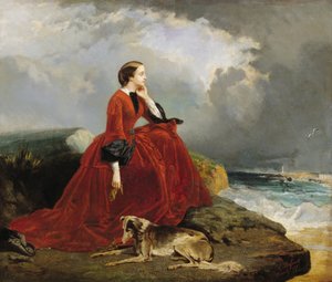 Kejsarinnan Eugenie 1826-1920 i Biarritz. av Emile Defonds
