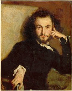Charles Baudelaire, poet (målning på duk) av Emile Deroy