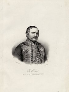 Milo Obrenovic I 1780-1860, prins av Serbien, ca 1838