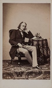Porträtt av kompositören Franz Liszt 1811-1886.