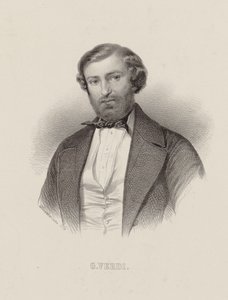 Porträtt av kompositören Giuseppe Verdi 1813-1901, ca 1860.