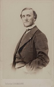 Porträtt av pianisten och kompositören Jean-Henri Ravina 1818-1906.