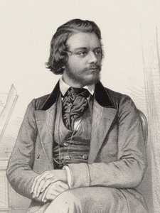 Porträtt av pianisten och kompositören Theodor Leschetizky 1830-1915, ca 1860.