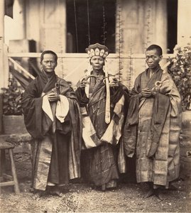 Munkar från Cholen Chinese Pagoda, Saigon, Cochinchina, 1866.
