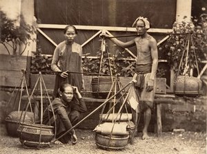 Frukthandlare, Cochinchina, 1866. av Emile Gsell