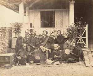 Annamesiska musiker, Saigon, Cochinchina, 1866.