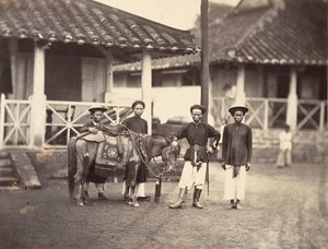 Rik Annamit rider på en häst, Cochinchina, 1866.