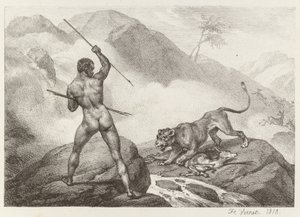 Afrikansk jägare av Emile Jean Horace Vernet