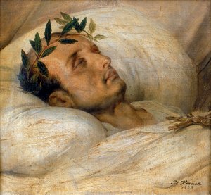Napoleon på sin dödsbädd, maj 1821.