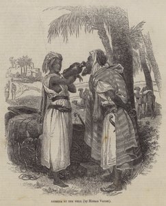 Rebecca vid brunnen av Emile Jean Horace Vernet