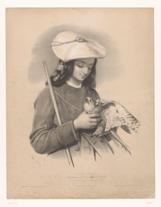 Herde från Pyrenéerna med en falk i händerna Pâtre des Pyrenees (Ossun) (titel på objekt) Studier av utvalda artister (serietitel) Etudes choisies (serietitel på objekt)