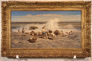 Flockens återkomst av Emile Loubon (1809 - 1863), olja på duk, 0,91 x 1,70 cm. Museum of Fine Arts i Toulon.