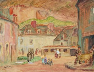 Garverierna i Falaise, Normandie av Emile Othon Friesz
