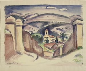 Ingången till Cassis, även kallad Cassis kyrktorn av Emile Othon Friesz