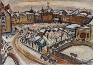 Snö i München av Emile Othon Friesz
