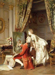 Konstnären och hans beundrare av Emile Pierre Metzmacher