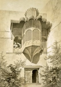 Kairo: Huset Beyt El-Emyr (lite förfallet), 1800-talet. av Emile Prisse d