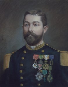 Porträtt av Emile Commander Duboc (1852 - 1935), hjälte från erövringen av Tonkin (målning) av Emile Richard Haumont