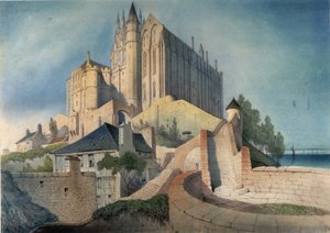 Klostret Mont Saint Michel - av Emile Sagot, Musée d
