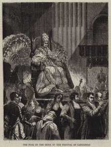 Påven på Sedia vid Kyndelmässfesten av Emile Theodore Therond