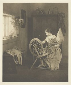 Spinning, c. 1898. av Emilie V. Clarkson