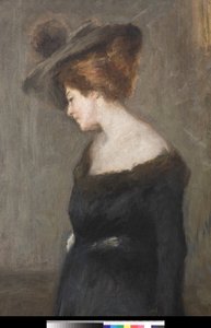 Porträtt av en dam, 1903 (detalj av 3496727) av Emilio Gola
