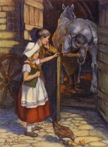 Evangeline och Gabriel i smedjan