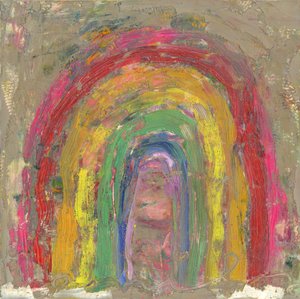Rainbow, 2021 (olja på duk) av Emily Fox King