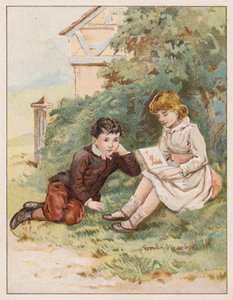 Hand in Hand (färg litho) av Emily Harding