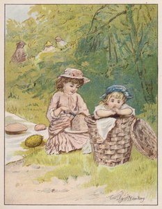 The Picnic (färg litho) av Emily Harding