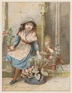Vem ska köpa? (färg litho) av Emily Harding